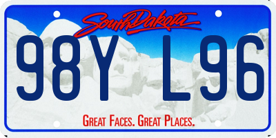 SD license plate 98YL96