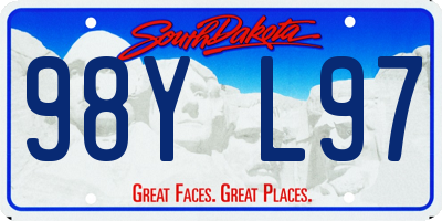 SD license plate 98YL97