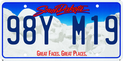 SD license plate 98YM19