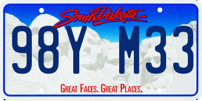SD license plate 98YM33