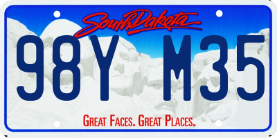 SD license plate 98YM35