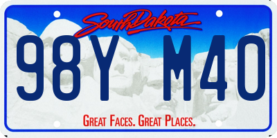 SD license plate 98YM40