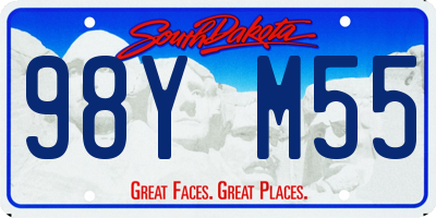 SD license plate 98YM55
