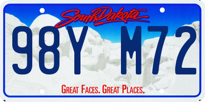 SD license plate 98YM72