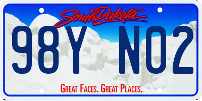 SD license plate 98YN02