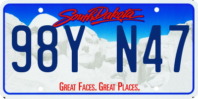 SD license plate 98YN47
