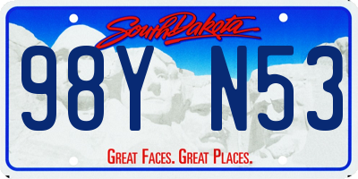 SD license plate 98YN53
