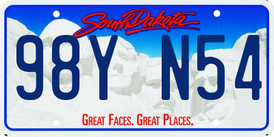 SD license plate 98YN54