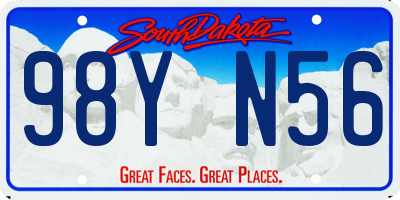 SD license plate 98YN56