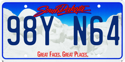 SD license plate 98YN64