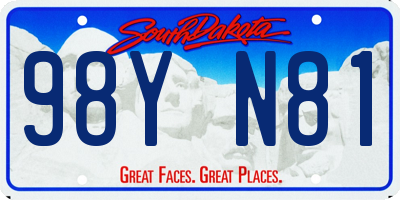 SD license plate 98YN81
