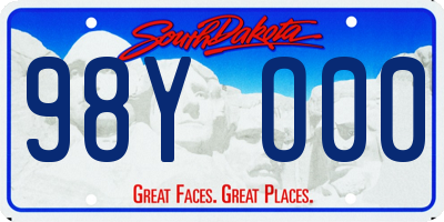 SD license plate 98YO00