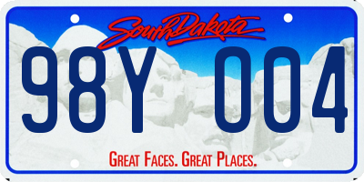 SD license plate 98YO04