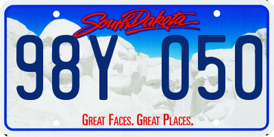SD license plate 98YO50