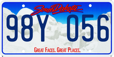 SD license plate 98YO56