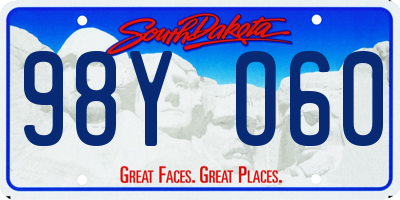 SD license plate 98YO60