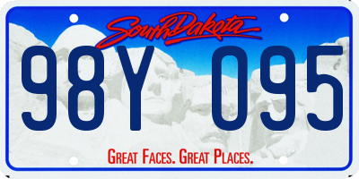 SD license plate 98YO95