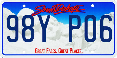 SD license plate 98YP06