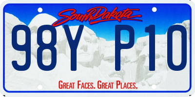 SD license plate 98YP10