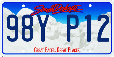 SD license plate 98YP12