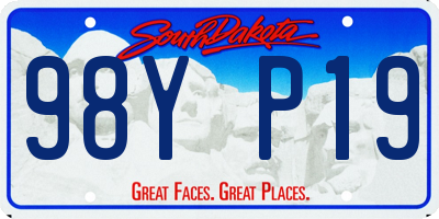 SD license plate 98YP19