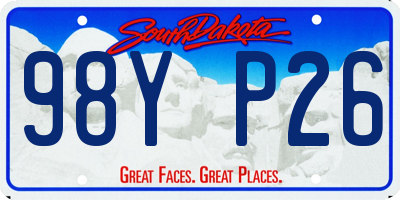SD license plate 98YP26