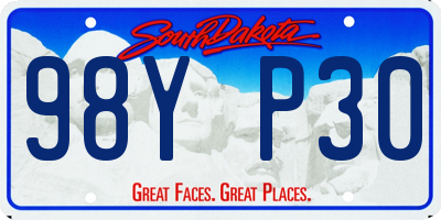 SD license plate 98YP30