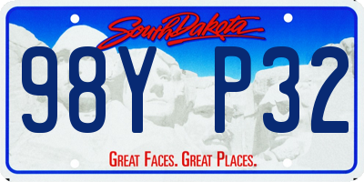 SD license plate 98YP32