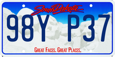 SD license plate 98YP37