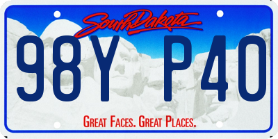 SD license plate 98YP40
