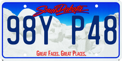 SD license plate 98YP48