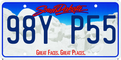 SD license plate 98YP55