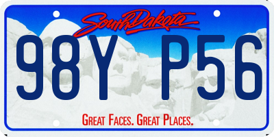 SD license plate 98YP56