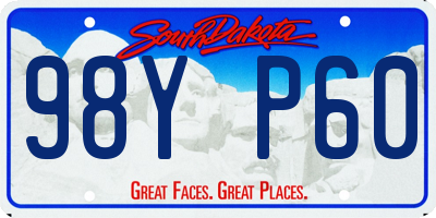 SD license plate 98YP60
