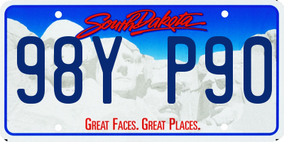 SD license plate 98YP90