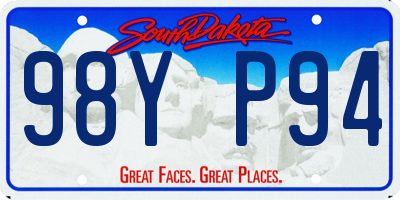 SD license plate 98YP94