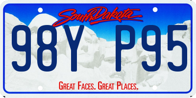 SD license plate 98YP95