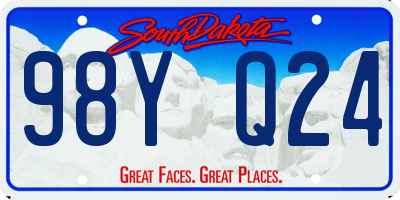 SD license plate 98YQ24