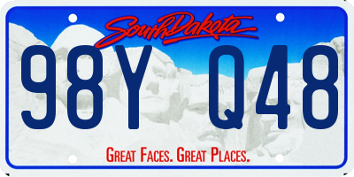 SD license plate 98YQ48