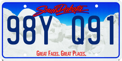 SD license plate 98YQ91