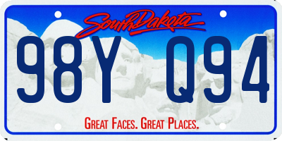 SD license plate 98YQ94