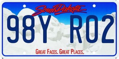 SD license plate 98YR02