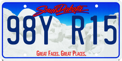 SD license plate 98YR15