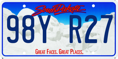 SD license plate 98YR27