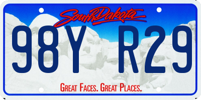 SD license plate 98YR29