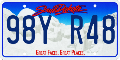 SD license plate 98YR48