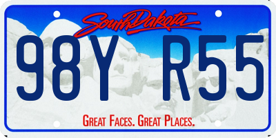 SD license plate 98YR55