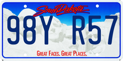 SD license plate 98YR57