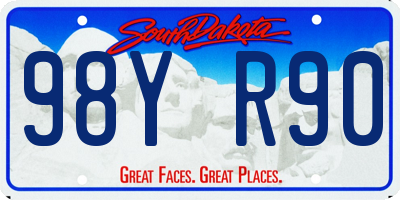 SD license plate 98YR90