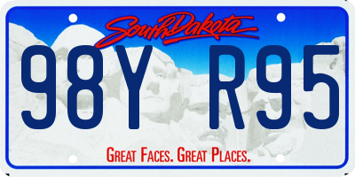 SD license plate 98YR95